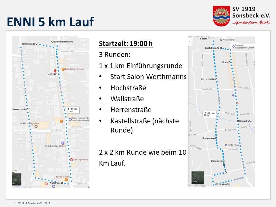 BL 5 km Streckenplan