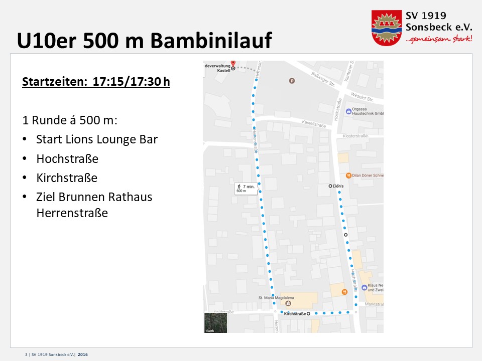 BL 500m Streckenplan