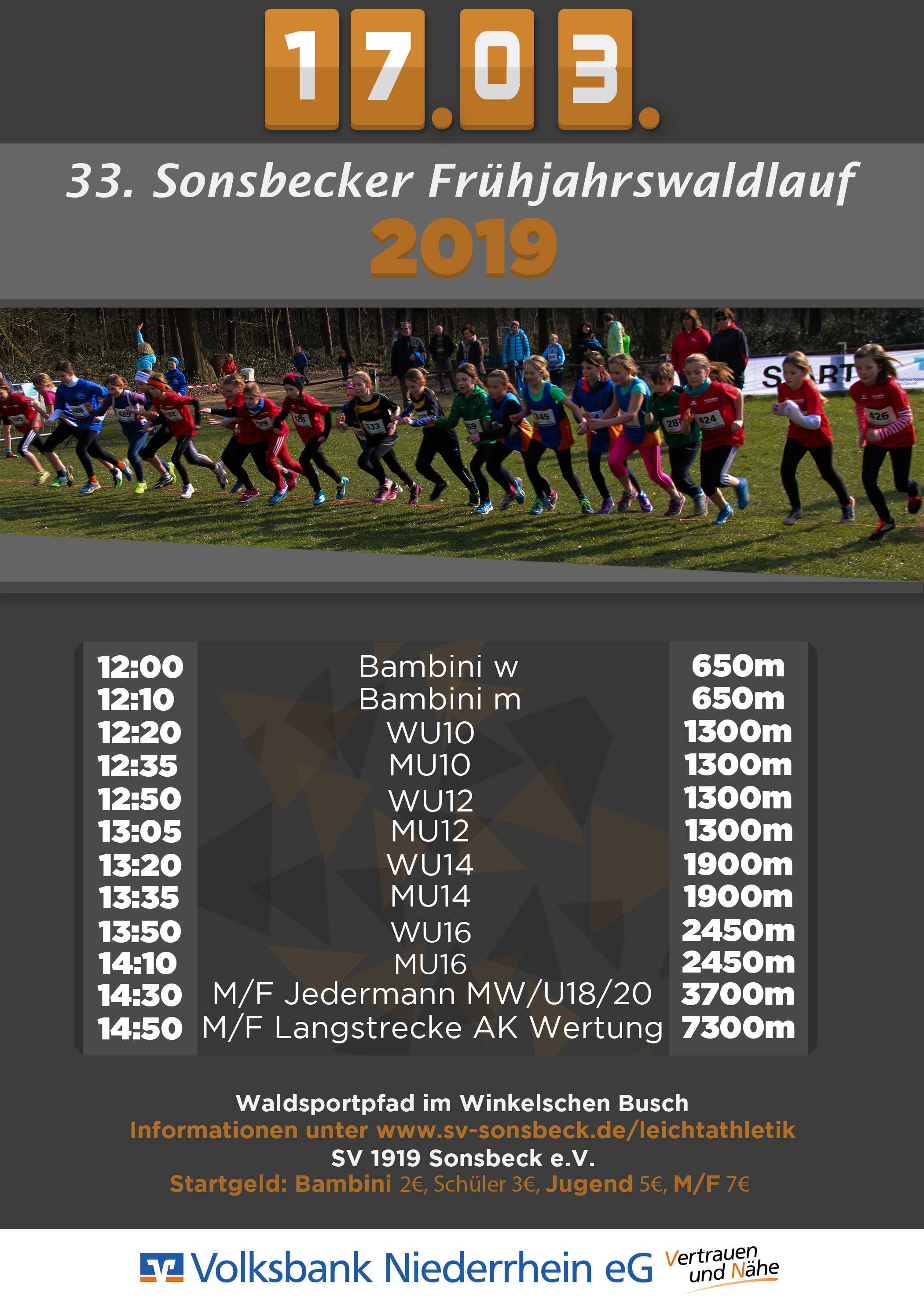 Frühjahrswaldlauf Flyer 2019