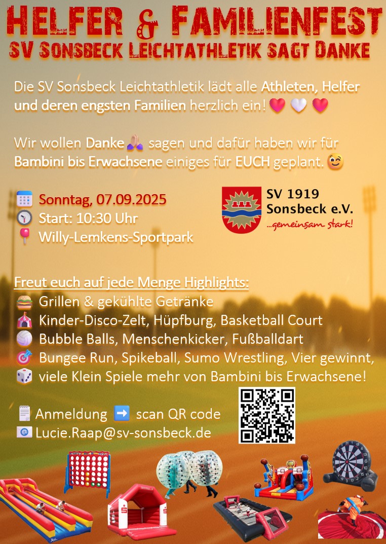 Flyer Helfer und Familiefest 2025